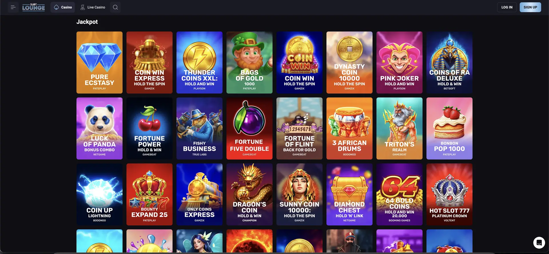 Slotlounge jackpot games
