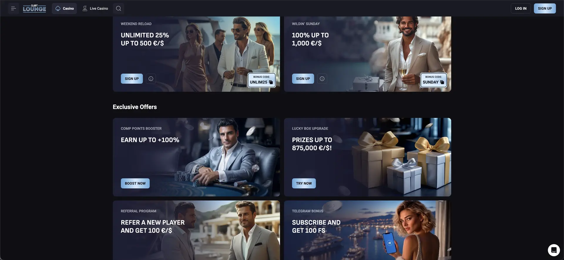 Slotlounge exclusive offers