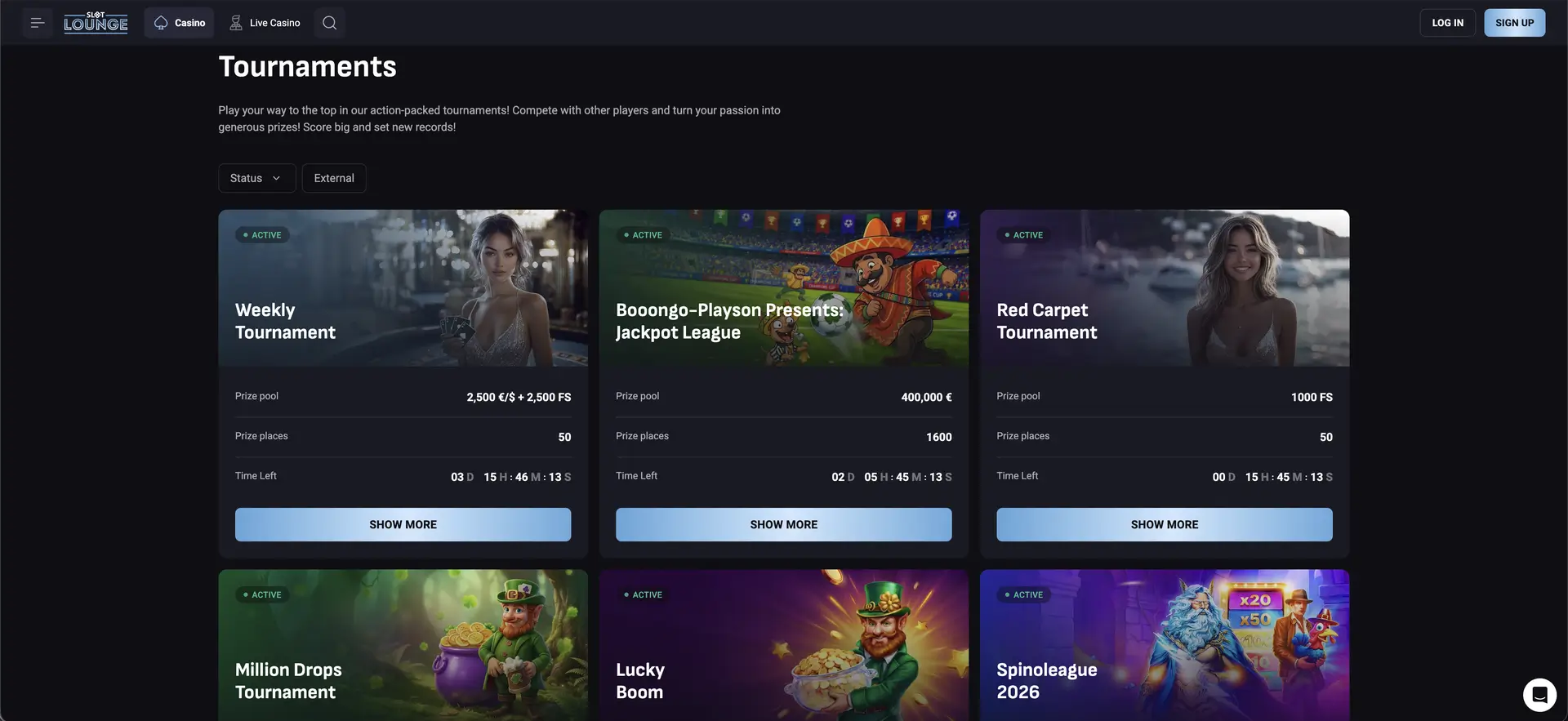 Slotlounge casino tournaments