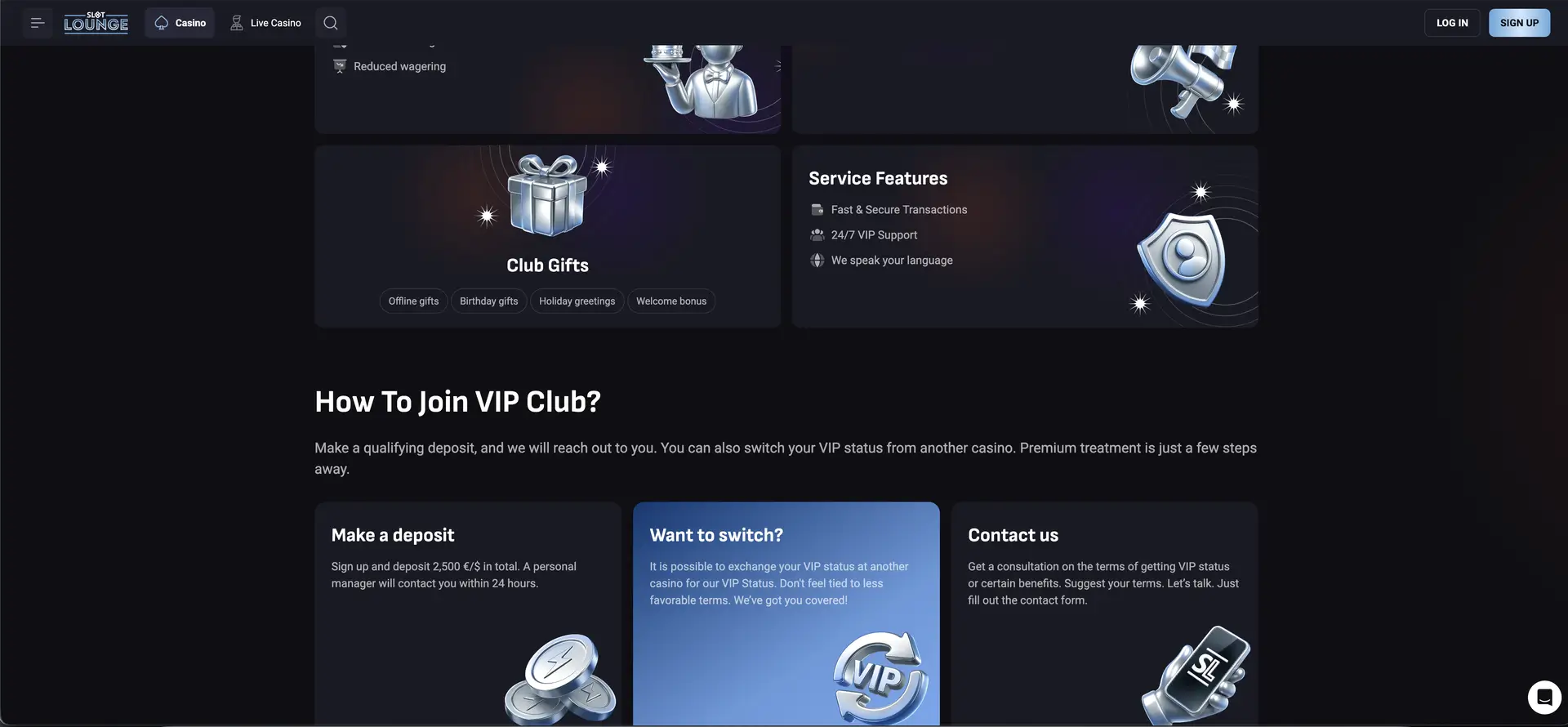 How to join the Slotlounge VIP Club